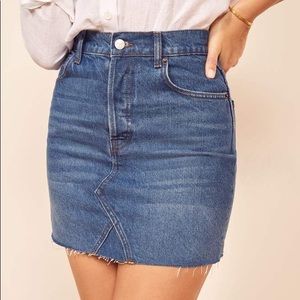 Reformation “Cherry” Denim Skirt, Size 24